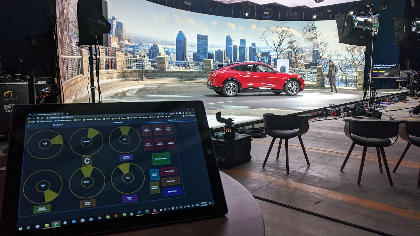Camera tracking on a virtual production set